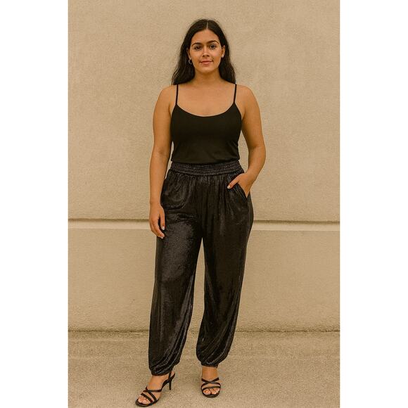 7 for all Mankind Glitter Joggers Heavy velor S - Picture 1 of 9